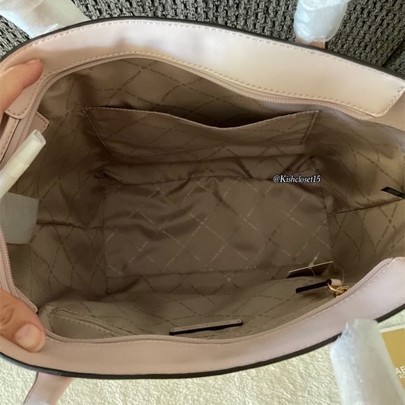 FINAL PRICE‼️ NWT Michael Kors Carmen Large NS Tote Dark Powder Blush - Picture 16 of 17